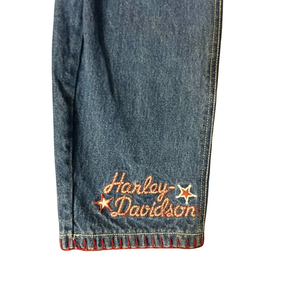 Vintage Harley-Davidson Toddler Overalls 2T Denim Jeans Boys 100% Cotton Used - Picture 6 of 15